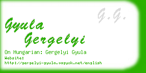 gyula gergelyi business card